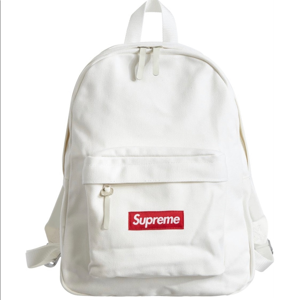 Supreme Canvas Backpack White FW20